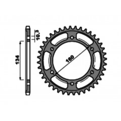 PBR Standard steel crown 4405 - 525 C45 1075549007