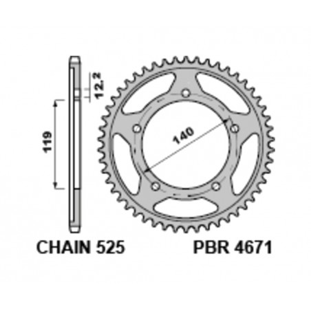 PBR Standard steel crown 4671 - 525 1118927003