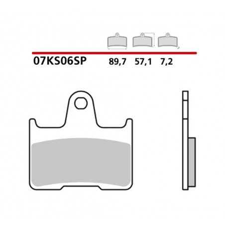 BREMBO SINTERED BRAKE PADS 07KS06SP 1122630