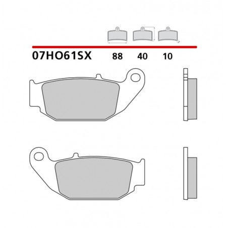 BREMBO SINTERED BRAKE PADS 07HO61SX 1122631