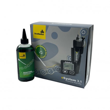 SCOTTOILER Sistema de lubricación para cadena con lubricante biodegradable verde ESYSTEM 3.1 1123111