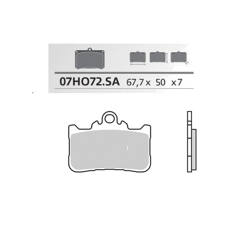 BREMBO SINTERED BRAKE PADS 07HO72SA 1125376