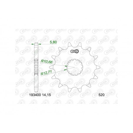 AFAM Standard steel pinion 193400 - 520 1129682002