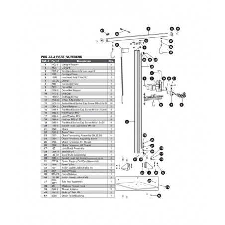 PARK TOOL Barra transversal para soporte de reparación PRS-33 PRS-33.2 2103