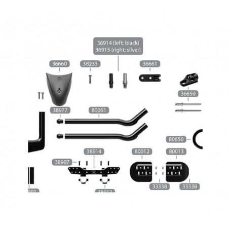 ARGON18 Recambio apoyabrazos izquierdo E-118/E-118N 80012