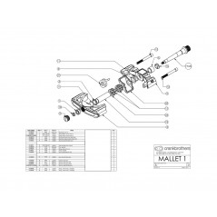 CRANKBROTHERS Repuesto de ala externa para pedal CANDY/MALLET 12 13092