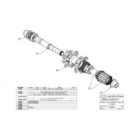 CRANKBROTHERS Buje trasero 135MM QR COBALT 2 PLATA 13458