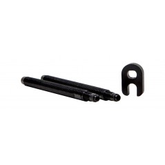 X-SAUCE Blister pack with two black aluminum presta extensions long thread 35MM X00107
