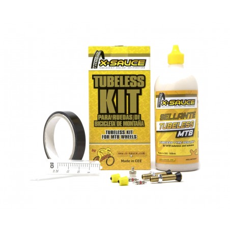 X-SAUCE Tubeless MTB kit with fat valve and tape 23MM X32525