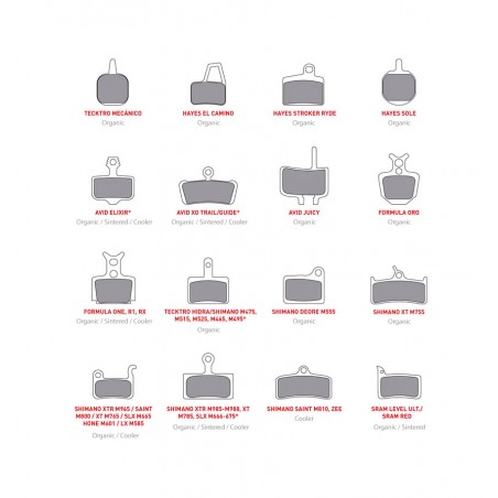 ONOFF Sintered brake pads for bicycles SHIMANO XTR M985-M988 XT M785 SLX M666-675 020.45224