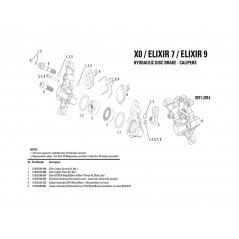 AVID Kit de pistón para pinza freno ELIXIR/X0/XX 11.5015.032.000