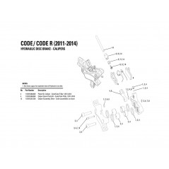 AVID Piston kit with hardware for brake caliper CODE/CODE R 2011 11.5015.068.040