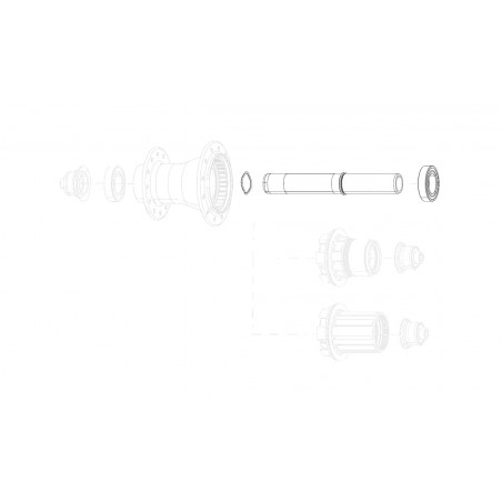 ZIPP Eje trasero de repuesto para llanta ZR1 11.2018.064.014