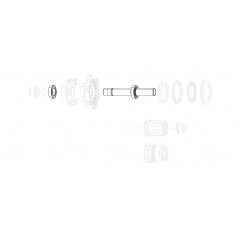 ZIPP Kit de eje delantero repuesto para llanta COGNITION V2 11.2018.065.003