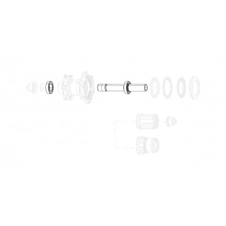 ZIPP Replacement front axle kit for rim COGNITION V2 11.2018.065.003