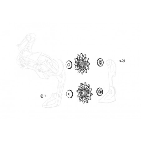 SRAM Replacement pulley kit for electronic shifting RIVAL XPLR ETAP AXS 11.7518.093.014