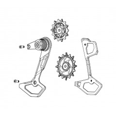 SRAM Kit de caja porta roldana para cambio electrónico EAGLE AXS T-TYPE XXSL 11.7518.104.010