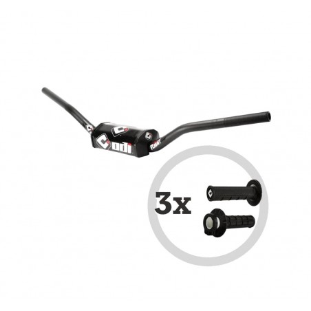 ODI Kit de manillar con puños PUM FLIGHT MX + 3 PAIRS OF V2 LOCK-ON HALF-WAFFLED GRIPS 3065431