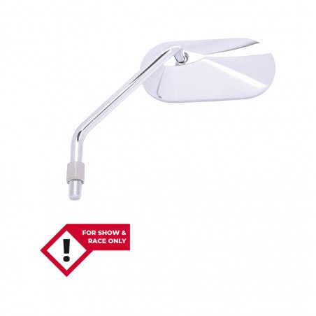 HIGHSIDER Left oval handlebar mirror in chrome without test e SMART AGILA 1139029001