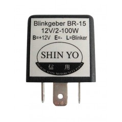 HIGHSIDER Relé intermitente electrónico de tres polos SY-02 3-POLE 12 VDC 1-100 WATT 3 1139390