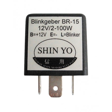 HIGHSIDER Relé intermitente electrónico de tres polos SY-02 3-POLE 12 VDC 1-100 WATT 3 1139390