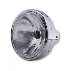 HIGHSIDER Faro de siete pulgadas con inserto, montaje lateral y cristal grabado cromado SMART LTD H4 1139761