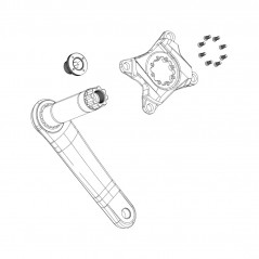 SRAM Tapa de biela para bicicleta eléctrica carbono E-BIKE BOSCH 107565