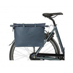 BASIL Bolsa para bicicleta con ganchos poliéster impermeable MANHATTAN 12L MARINO (38X12X30 CM) COMMUTER HOOK-ON 725855