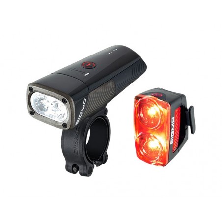 SIGMA Front-loading bicycle light set BUSTER 1600 TRASERA RL 150 USB-C 726082