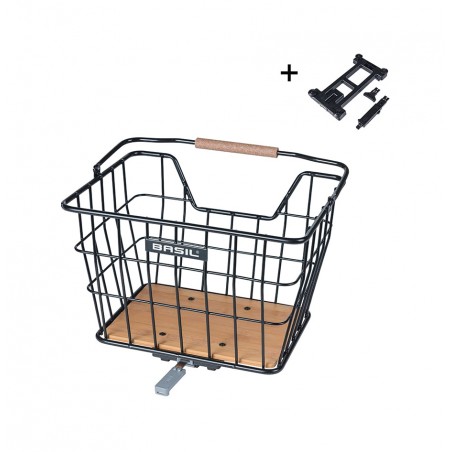 BASIL Cesta para bicicleta con placa acero NORDLAND 23L (33X23.5X19.5 CM) MIK 2.0 726728