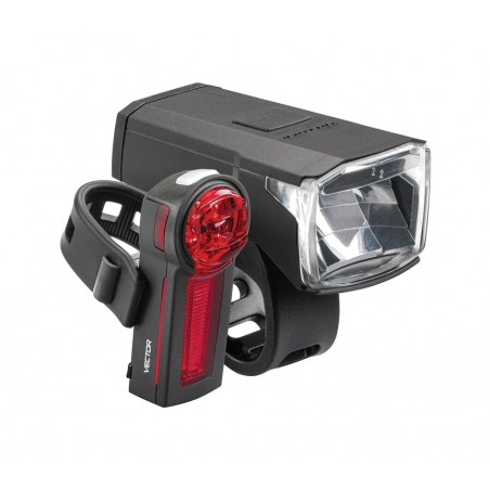 TRELOCK Juego de luces delantera y trasera LS440 LS740 USB 726843