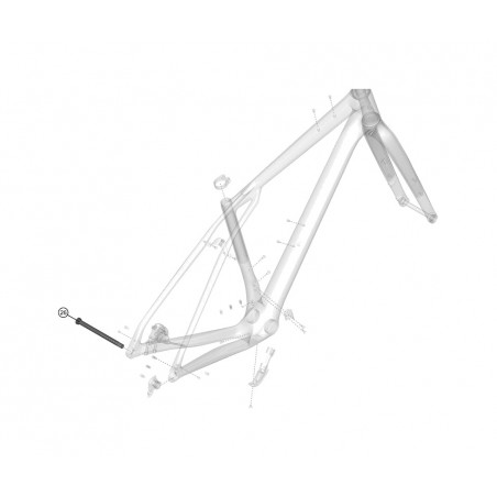 LAPIERRE Eje trasero pasante para bicicleta CROSSHILL KLP00106