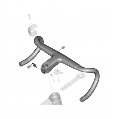LAPIERRE Manillar de carbono para bicicleta COCKPIT 37 CM 90MM KLP00125