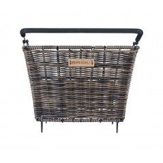 BASIL Cesta trasera de mimbre para bicicleta compatible con sistema multisistema CENTO RATTAN LOOK NX (41X25X12 CM) 727025