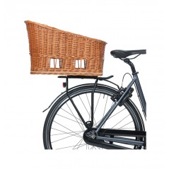BASIL Cesta de mimbre con cojin para transporte perros en bicicleta placa PASJA L 38L (41X27X27 CM) MIK 2.0 727036