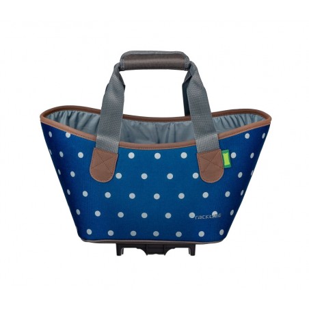 RACKTIME Rear bicycle basket with anchoring system and printed design AGENTHA 2.0 15L SNAPIT (34X25.5X37 CM) 727953