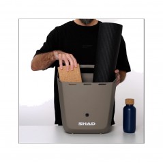 SHAD Baúl rígido tipo cesta para bicicleta con anclaje fijo 20L FIXED MOUNT FLORENCE CREAM X0BB207FM