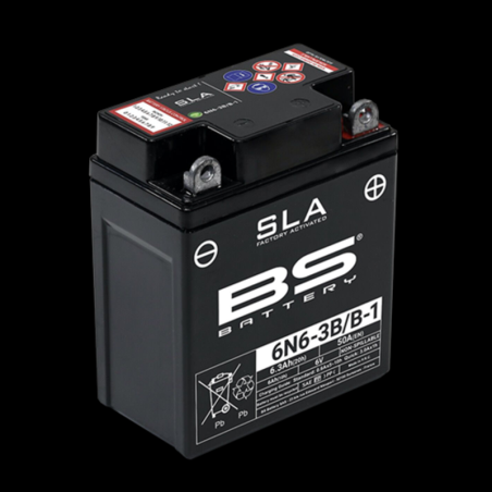 BS BATTERY Batería activada sin mantenimiento 6N6 3B/B 1 1114580