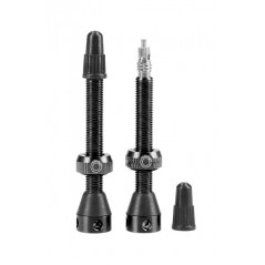 TUBOLIGHT Válvula tubeless reforzada de latón SIDE HOLES (PAR) VVBLK-BR