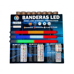 FASEBA Expositor de banderas con iluminación led 05155