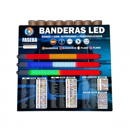 FASEBA Expositor de banderas con iluminación led 05155
