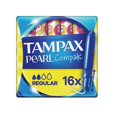 TAMPAX Tampones regulares PEARL COMPAK REGULAR (18 UNIDADES) 06111