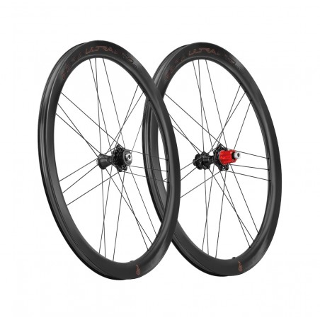 CAMPAGNOLO Aerodynamic bicycle wheelset with disc brakes BORA ULTRA WTO 45 2WF C23 TLR CENTERLOCK HG11 CARBONO TEAM EDITION 7272
