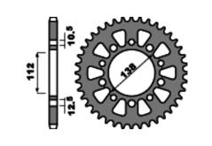 PBR Steel rear transmission chainring STANDARD 4384 - 520 1075494005