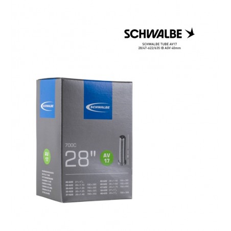 SCHWALBE Cámara de aire bicicleta AV17 28/47-622/635 IB AGV 40MM 700C - VM 4026495831529