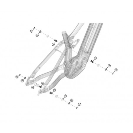 HAIBIKE Kit de tornillería para transmisión GEN5 CX AL HORSLINK KHB00110