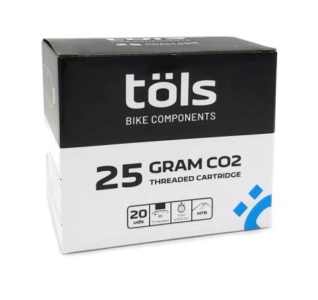 TÖLS Bombona cartucho aire comprimido con rosca 25 GR 35U CO2 8436771118439