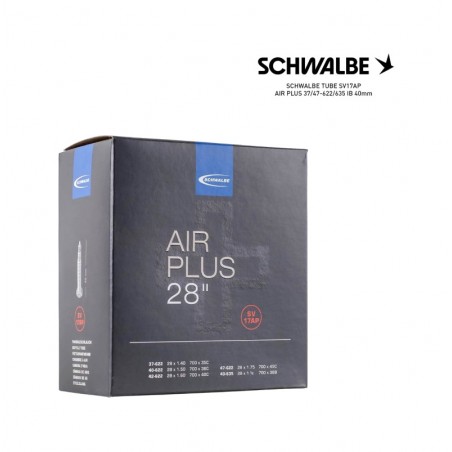 SCHWALBE Cámara de aire bicicleta SV17AP AIR PLUS 37/47-622/635 IB 40MM 700C PRESTA 4026495871730