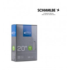 SCHWALBE Cámara de aire bicicleta AV6 28/40-406 (20") IB AGV 40MM 20" - 4026495100120