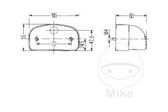 GEKA Luz de matrícula para remolque con zócalo M 1021542